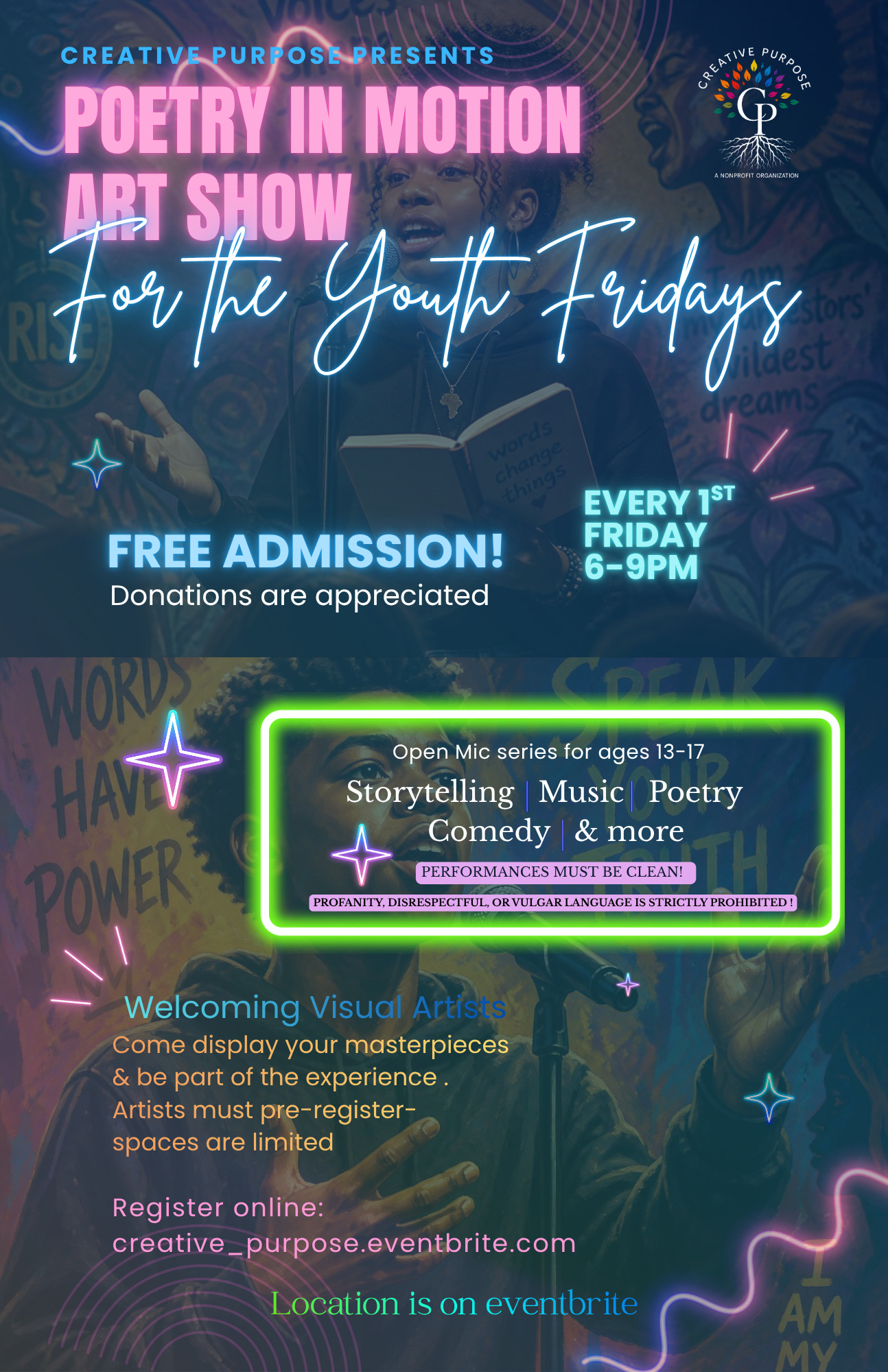 For the Youth Fridays event flyer