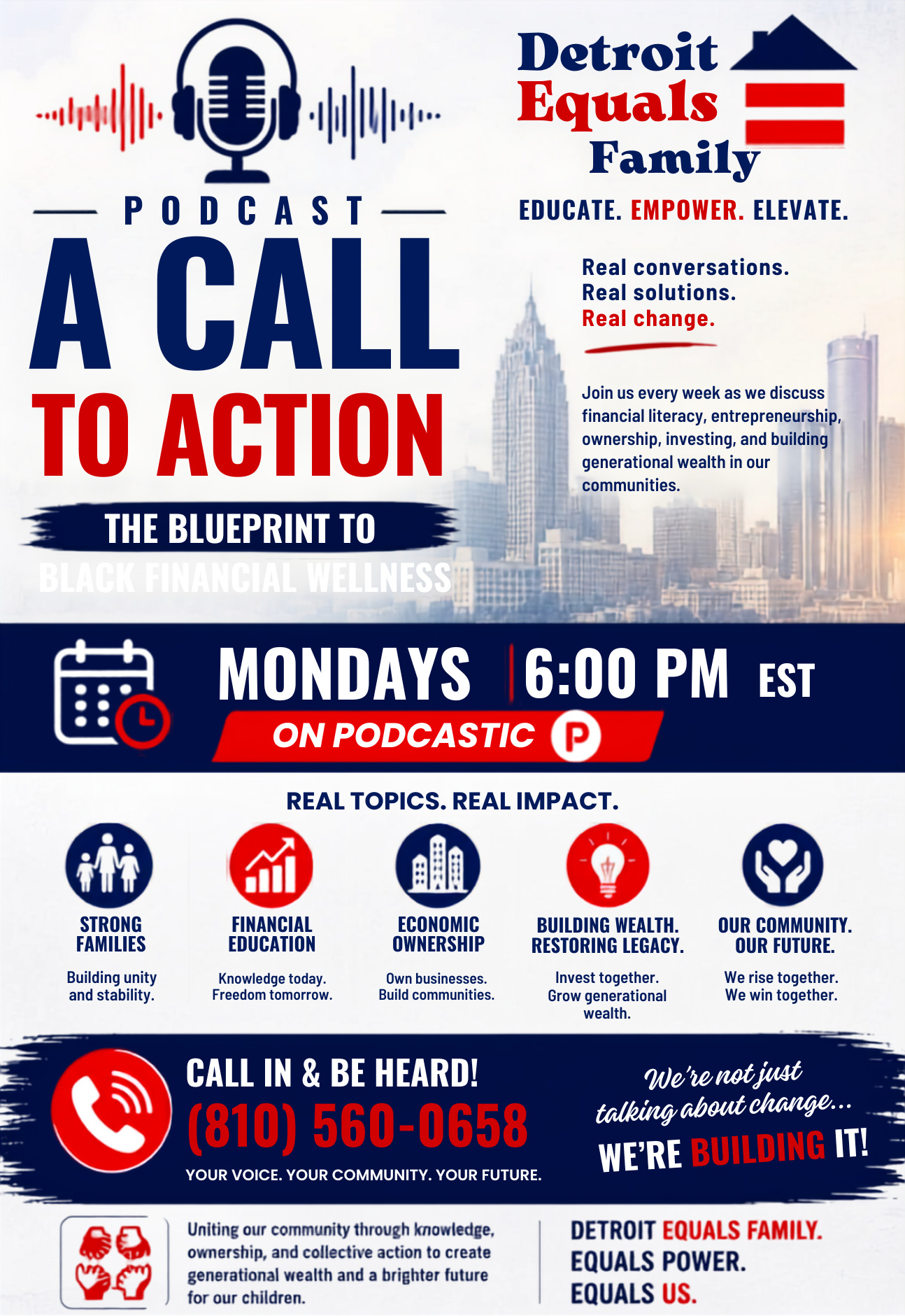 A Call to Action flyer