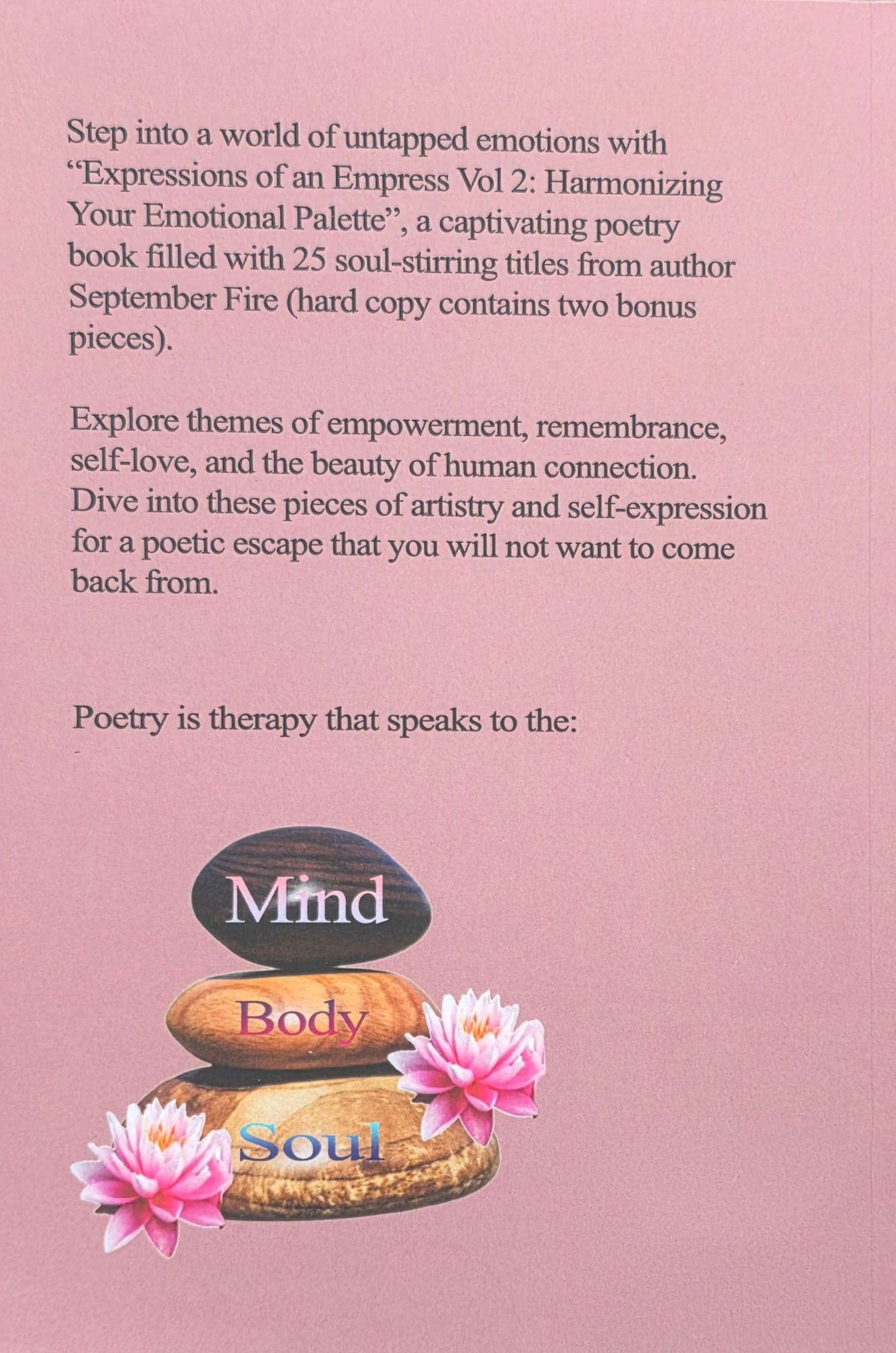 Expressions of an Empress back cover